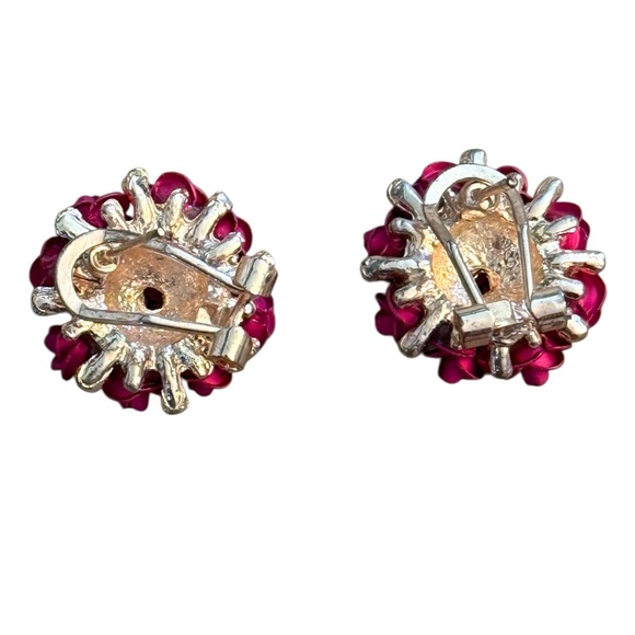 Pink Flower Earrings - Picture 4 of 4